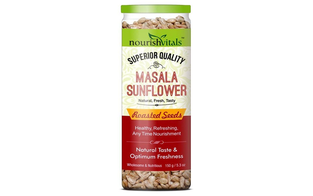 NourishVitals Masala Sunflower Roasted Seeds   Plastic Jar  150 grams